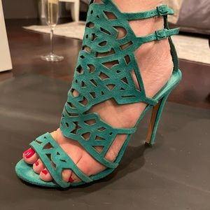 Teal Brian Atwood heels